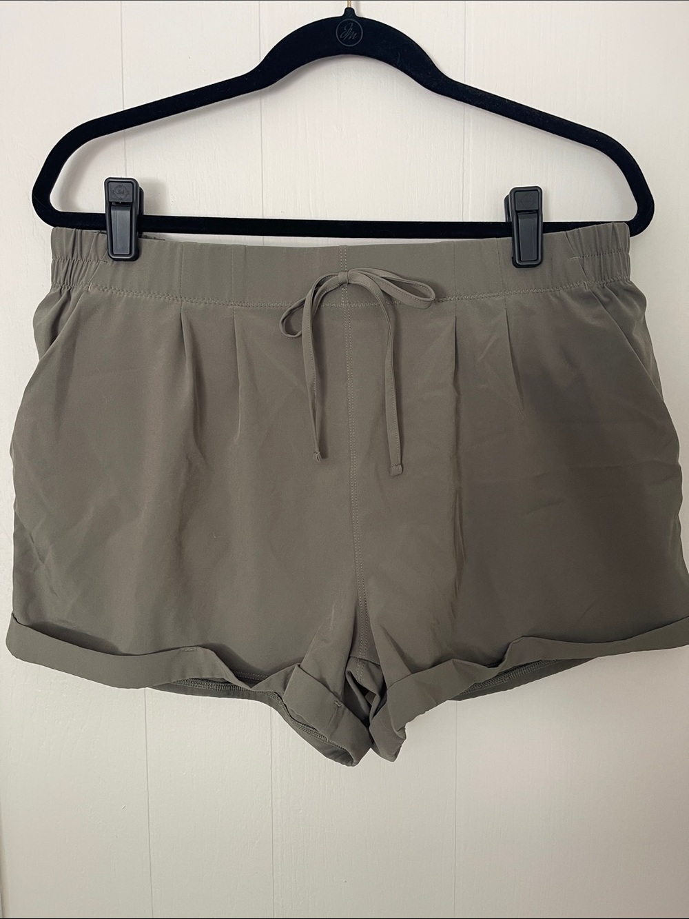 Women's Olive Drawstring Active Shorts